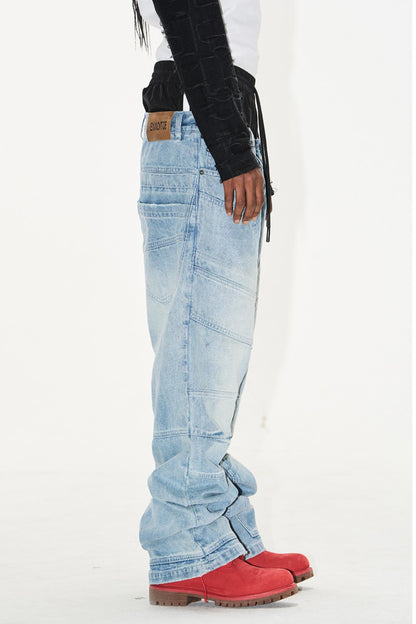 Double-Waist Denim Pants