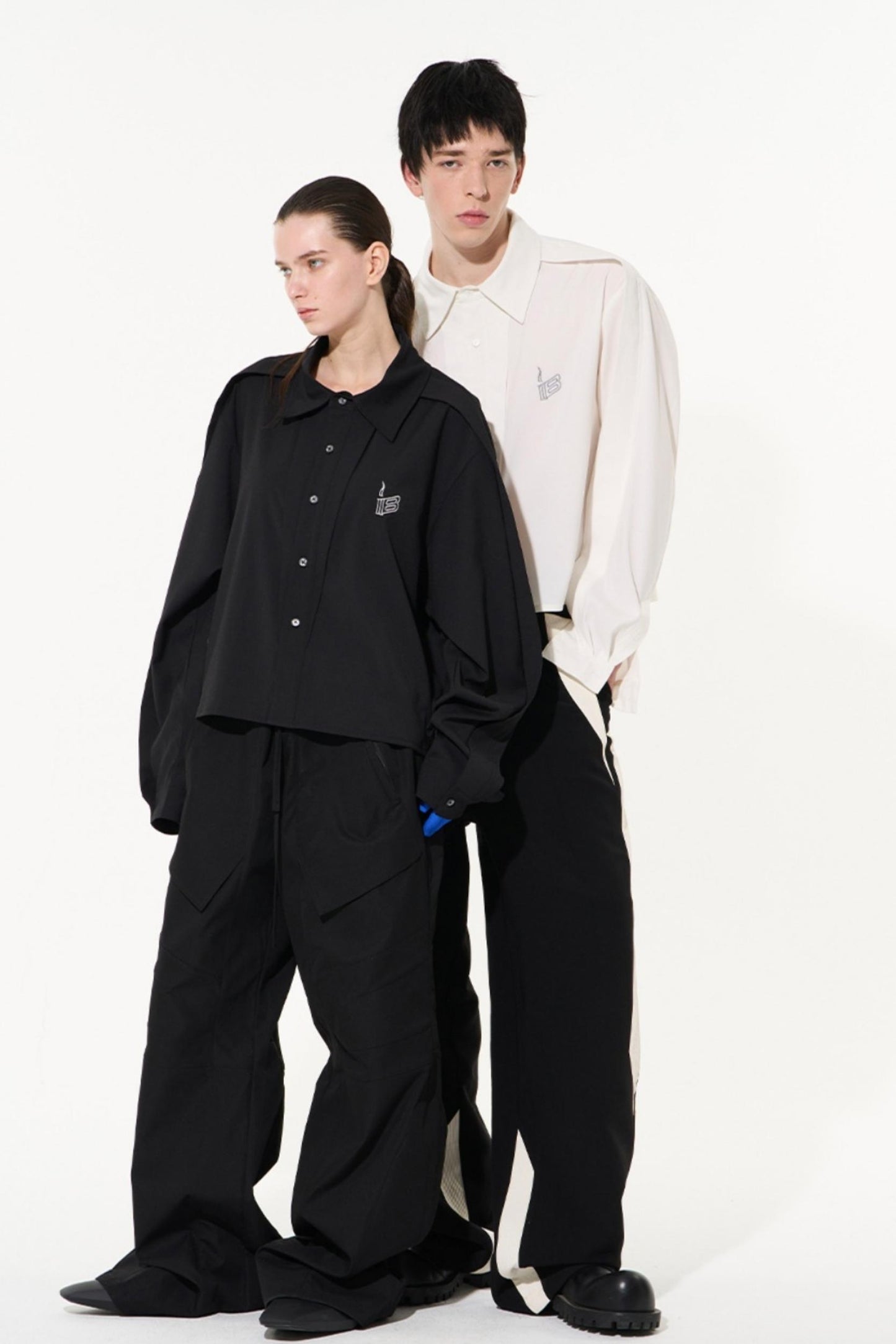 Two-Tone Oversized Long Sleeve Tee