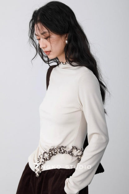 Mica White Ruffled Top