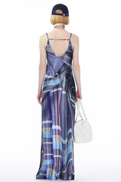 Twisted Halter Swing Dress