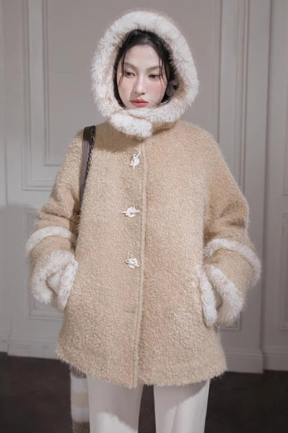 California Sunset Wool Hooded Coat