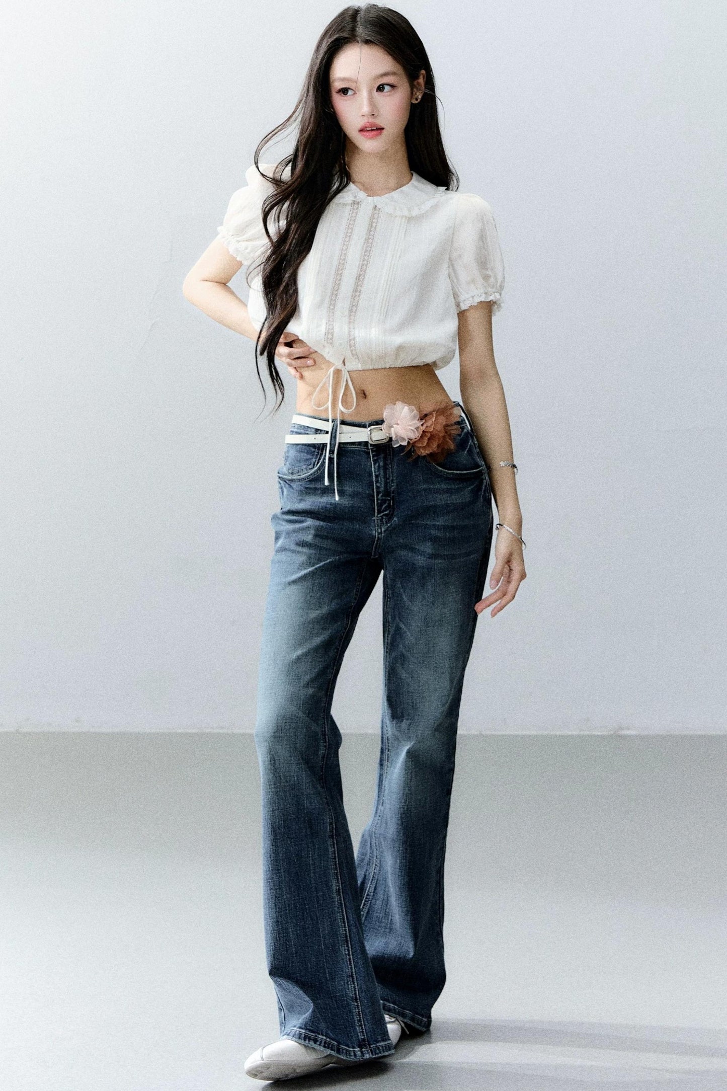 Moonlight Lace Doll Collar Top Set-Up