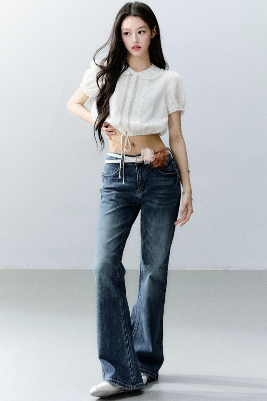 Moonlight Lace Doll Collar Top Set-Up