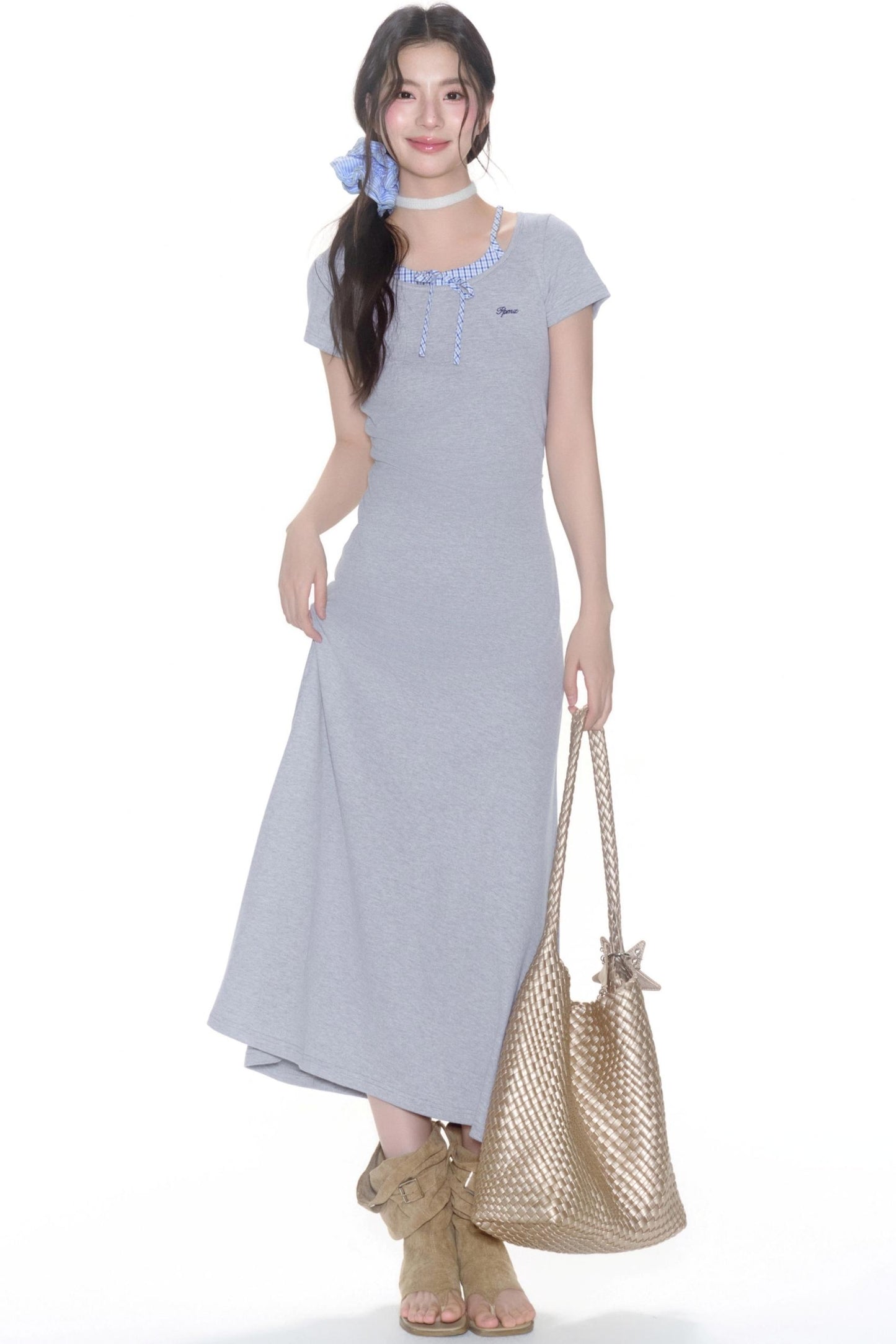 Color-Block Halter Dress