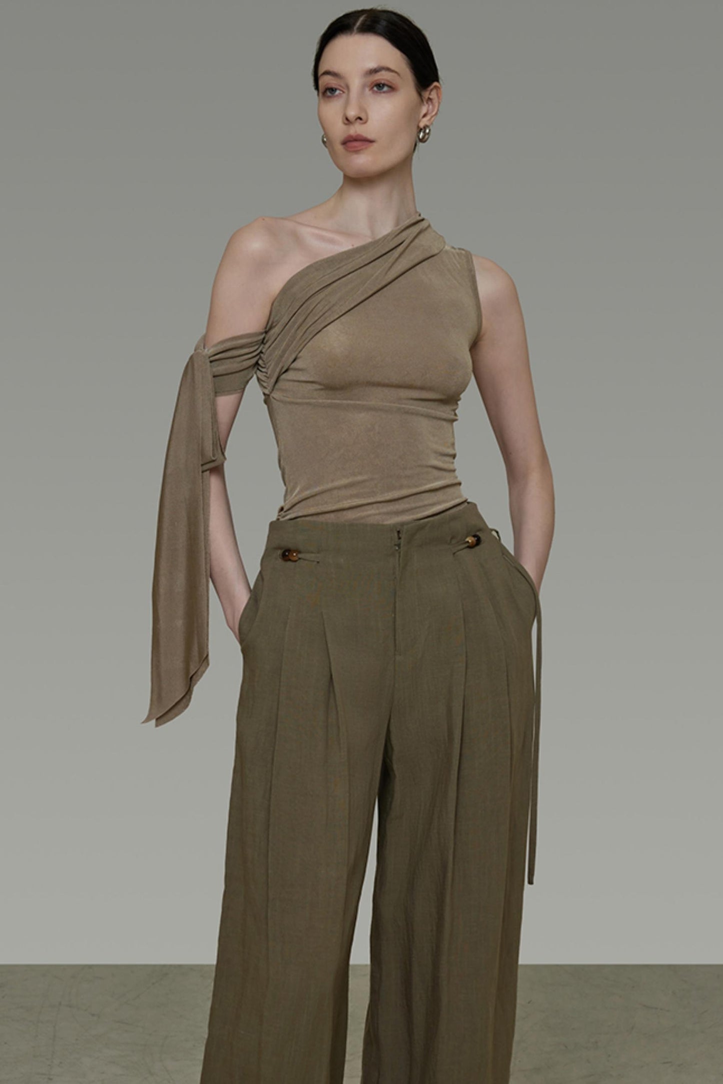 Bean Green Slim Knit Top