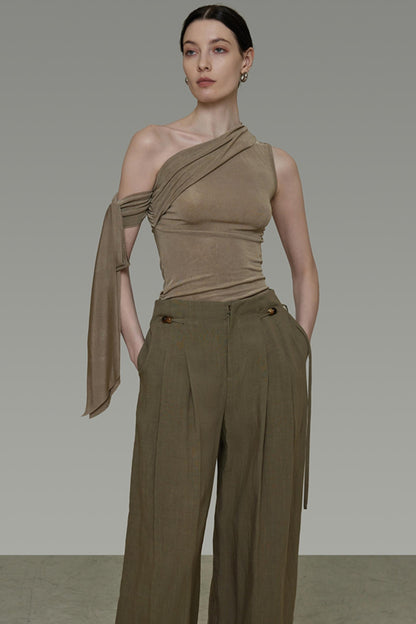 Bean Green Slim Knit Top