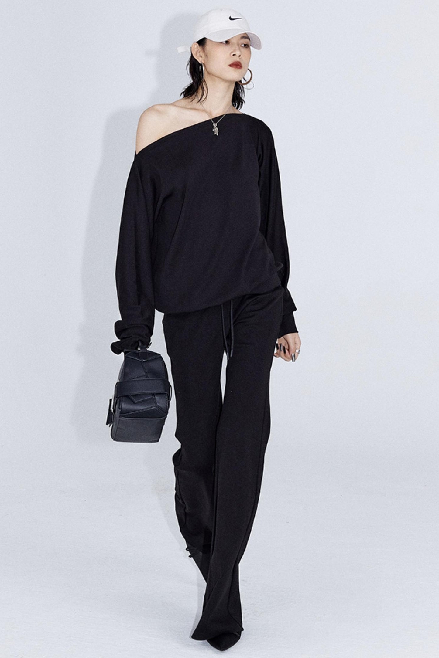 Ourhour Loose Long-Sleeved Sweatshirt