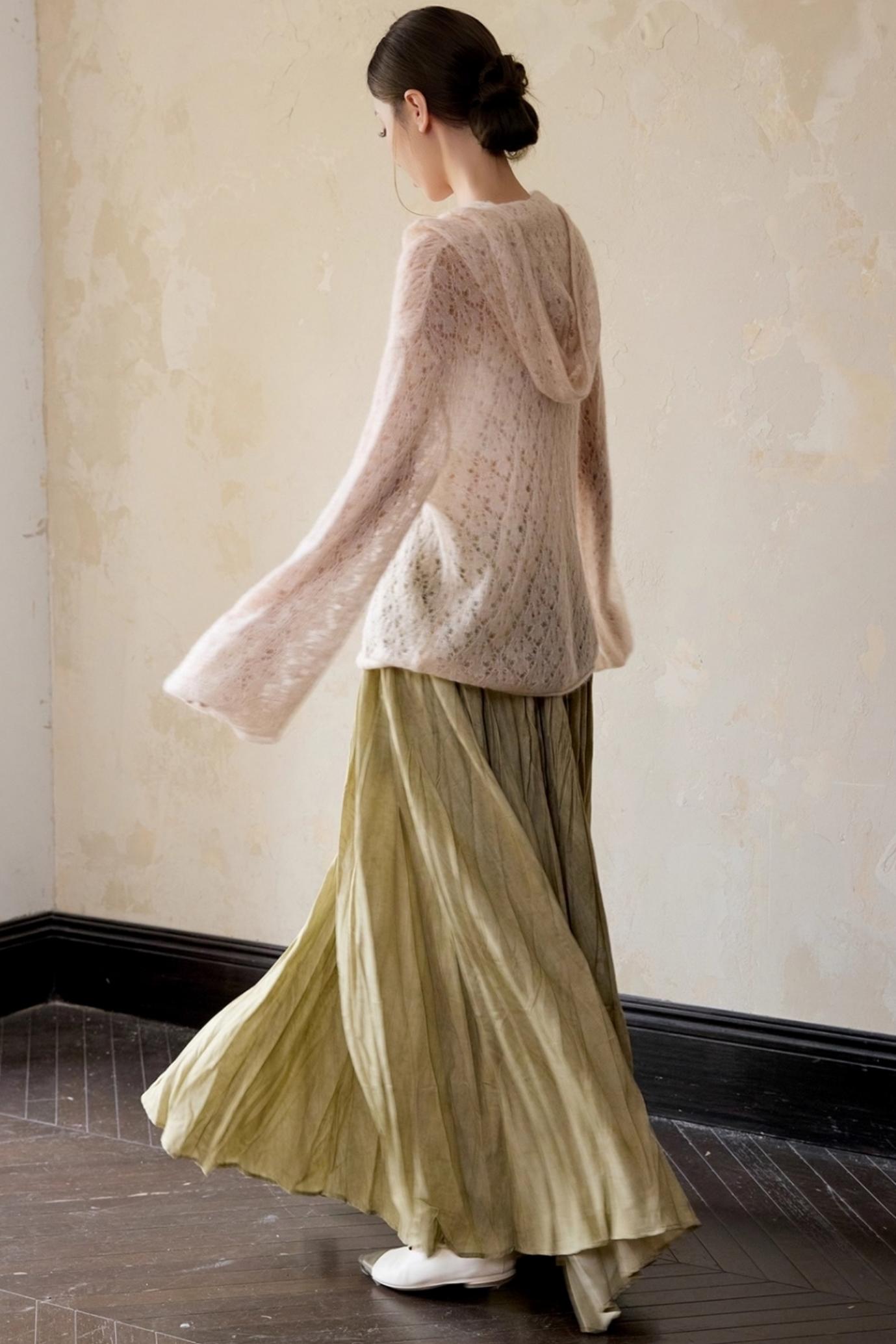 Alpaca Hooded Mohair Sweater