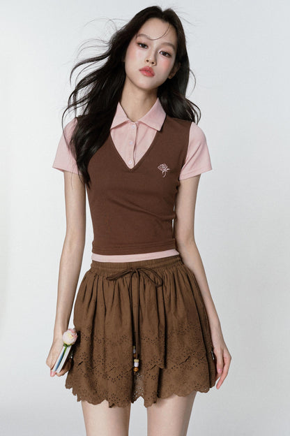 Pinkish Brown Rose Tee