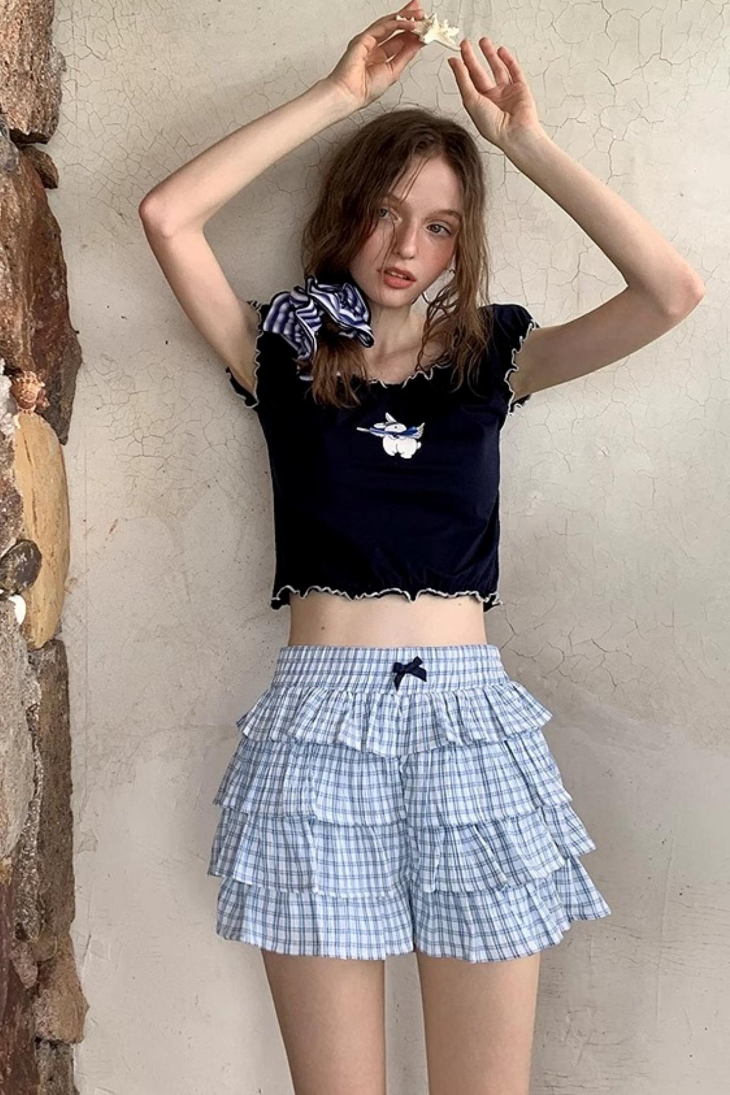 Blueberry Tiered Shorts