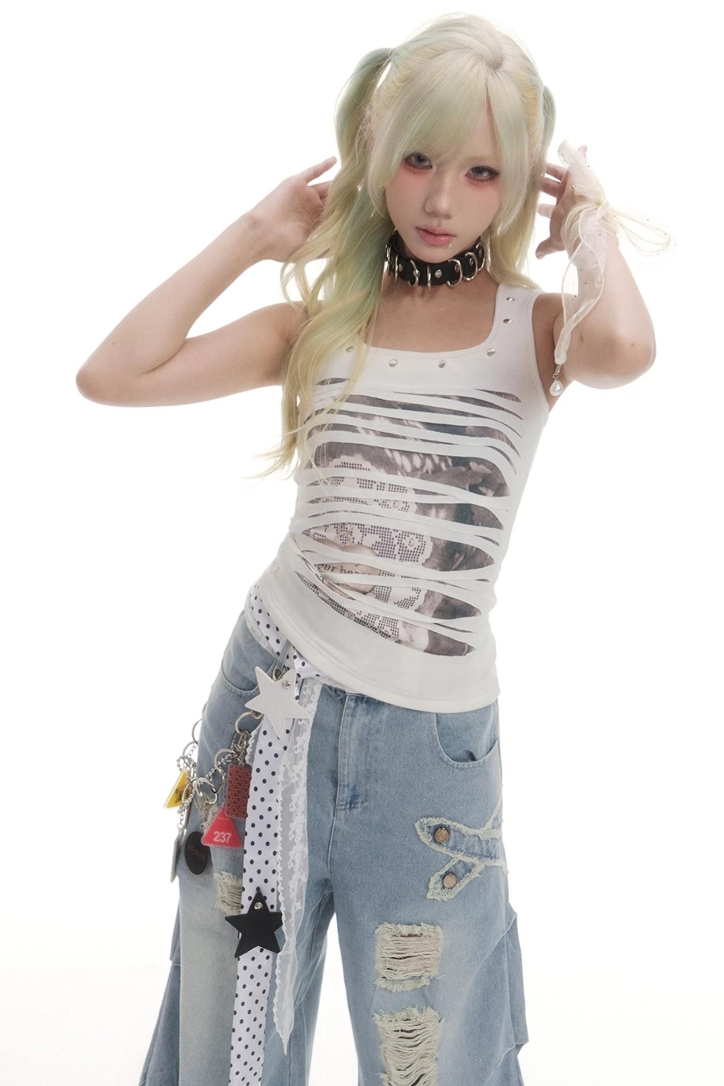 Garden Punk Irregular Tank Top
