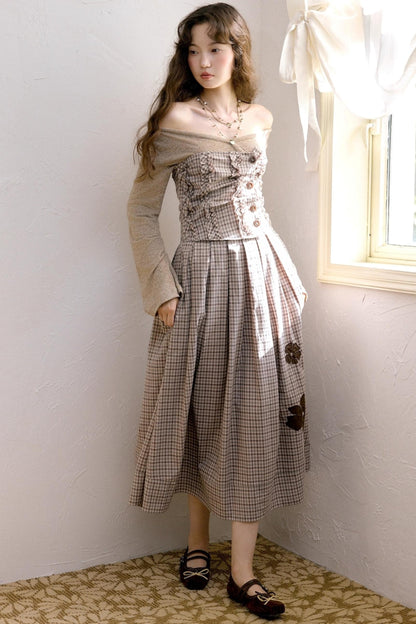 French Vintage Pastoral Flower Dress