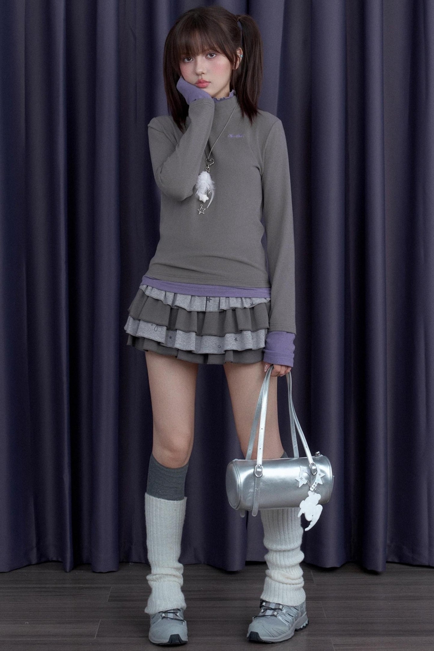 Fighting Spirit High-Neck Base T-Shirt