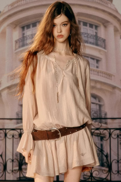 Girlish Ruffled Spring Dress