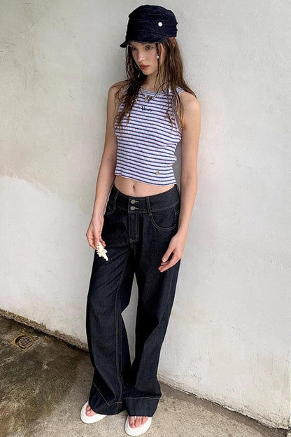 Textured Striped Knit Camisole