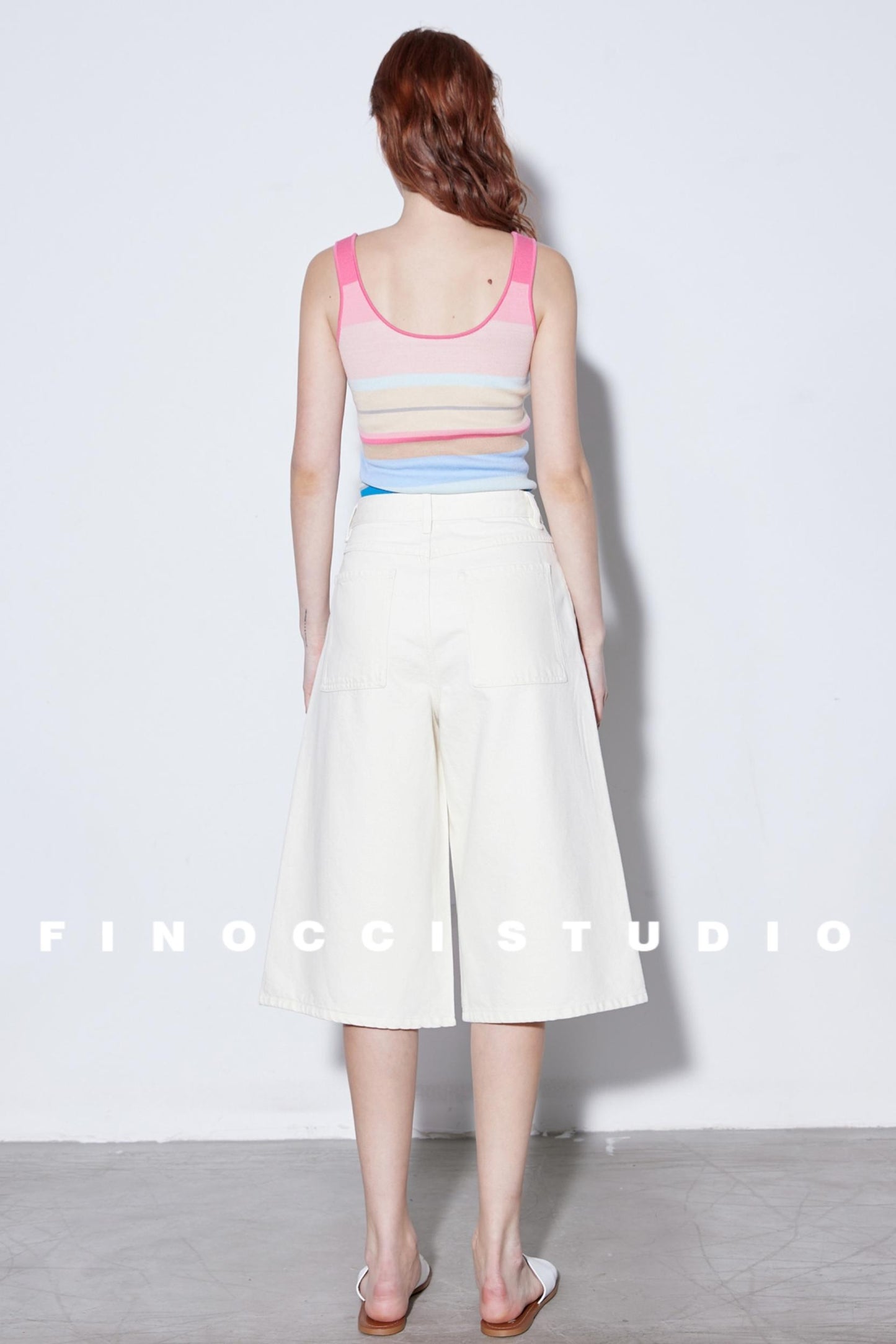 Relaxed Cotton Wide-Leg Denim Shorts