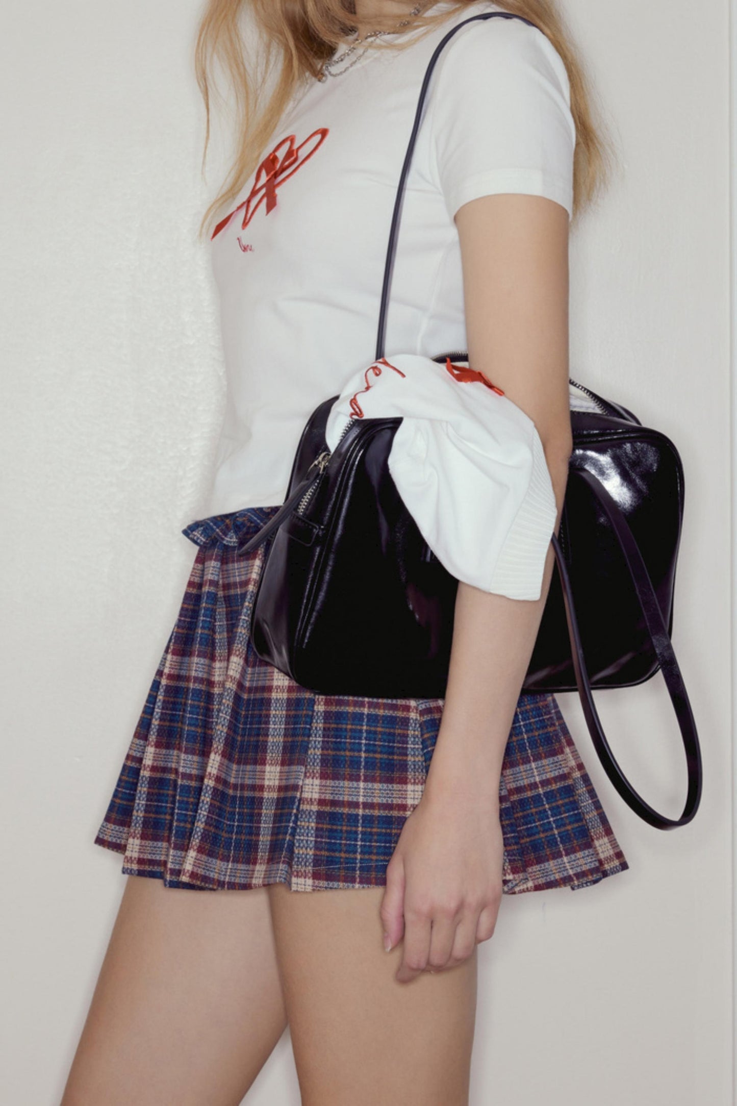 Vintage Plaid Ruffle A-Line Skirt