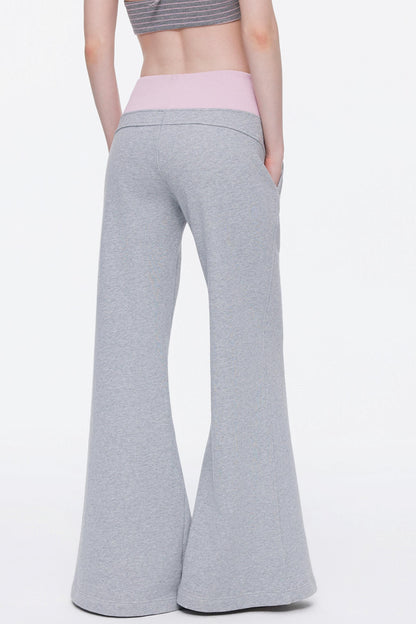 Color-Blocked Flared Sweatpants