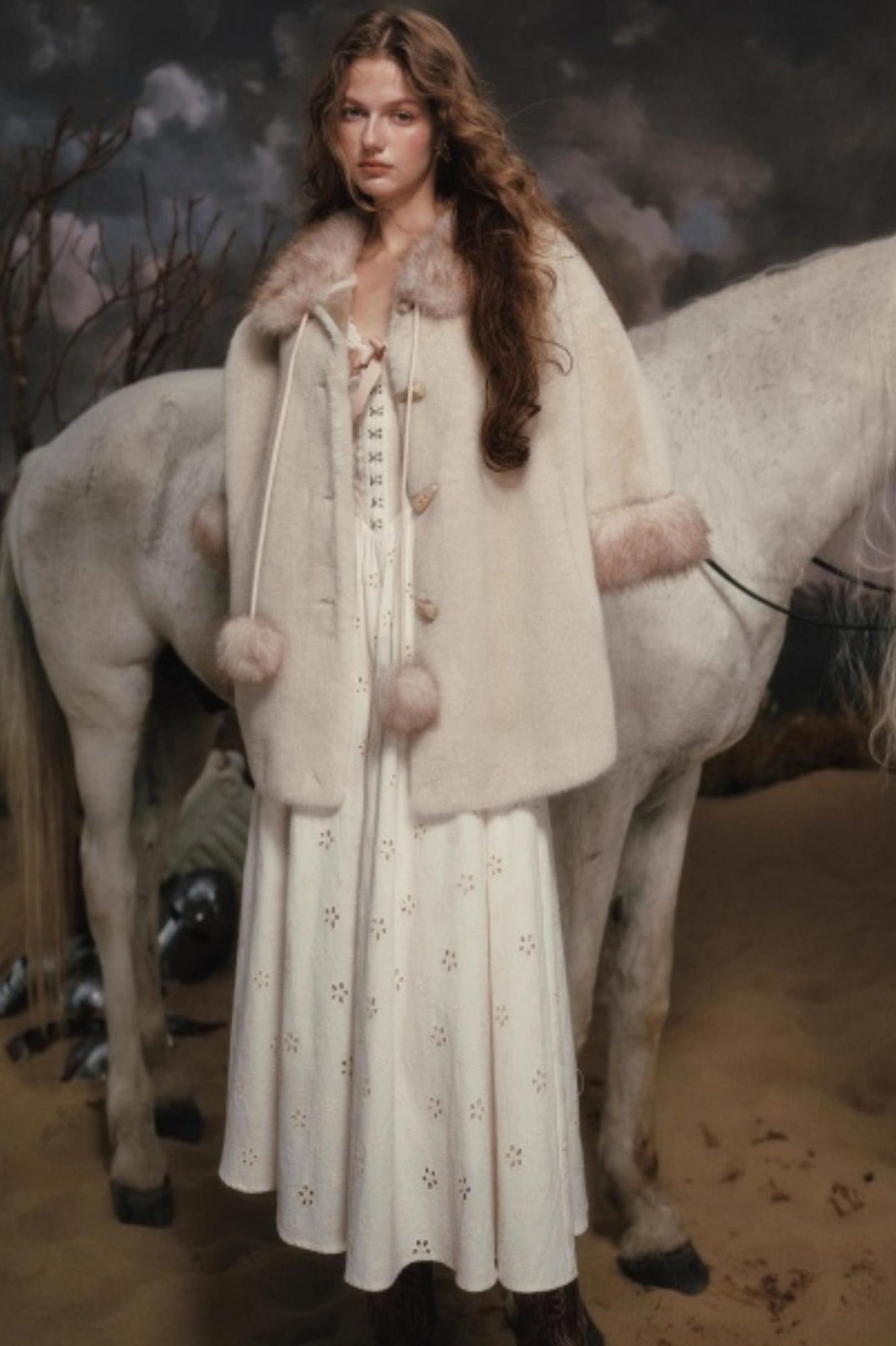 Lacemade V-Neck Denim Dress