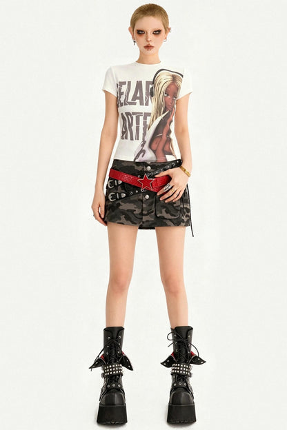 Retro Cartoon Print Top