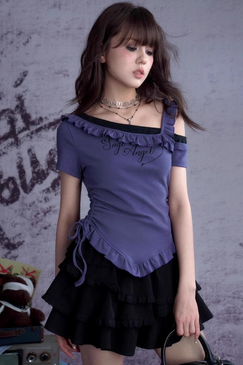 Pure Purple Irregular Top