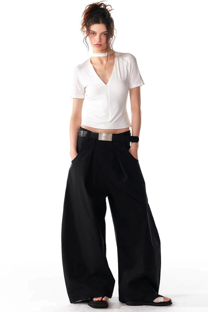 Slim Zipper Raglan Top