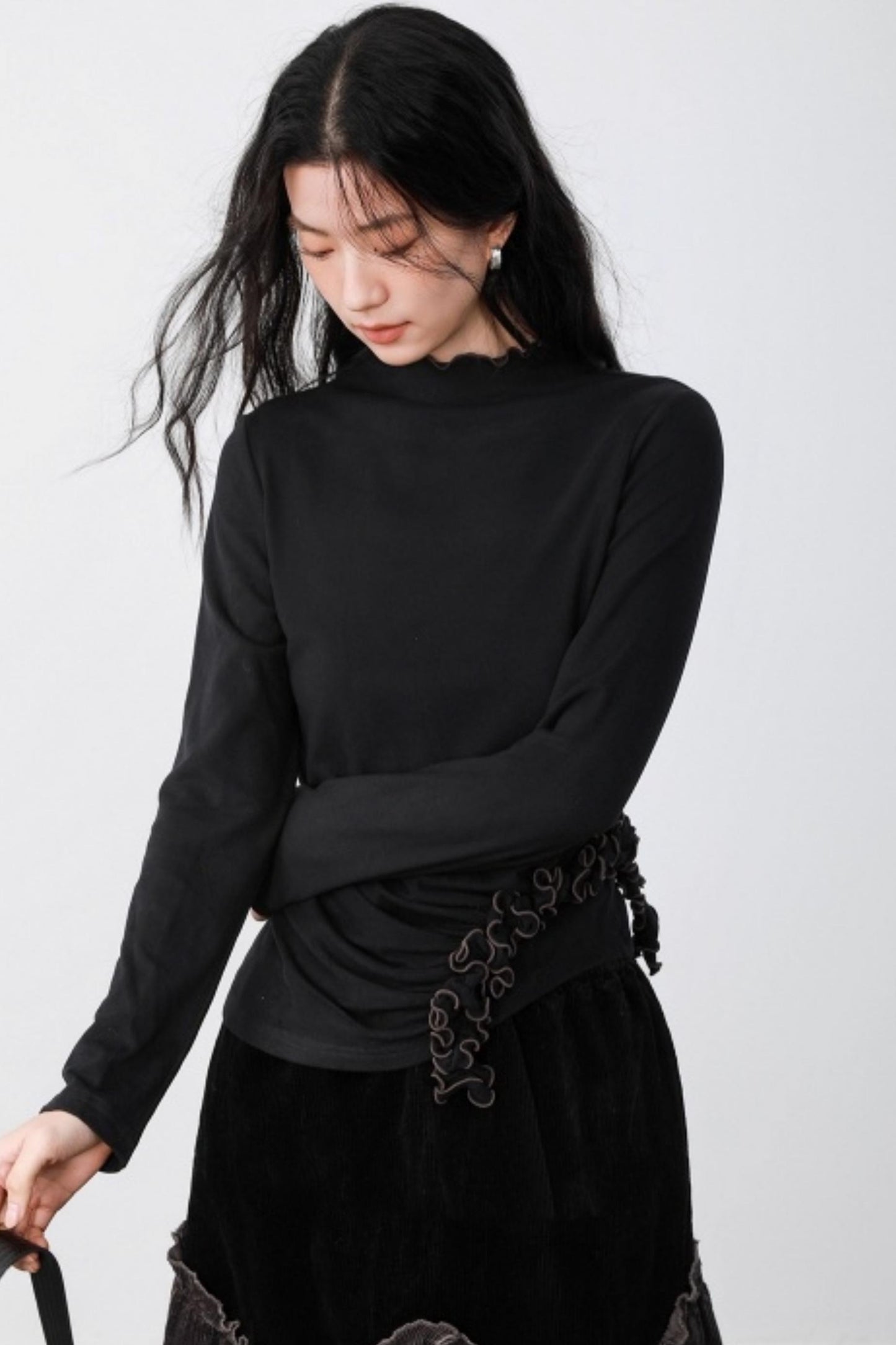 Dark Night Ruffle Top