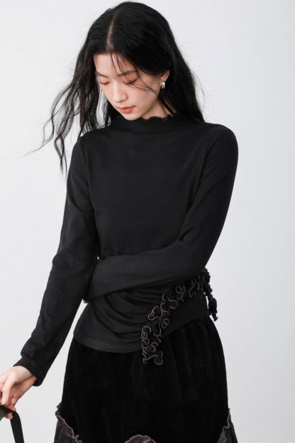 Dark Night Ruffle Top