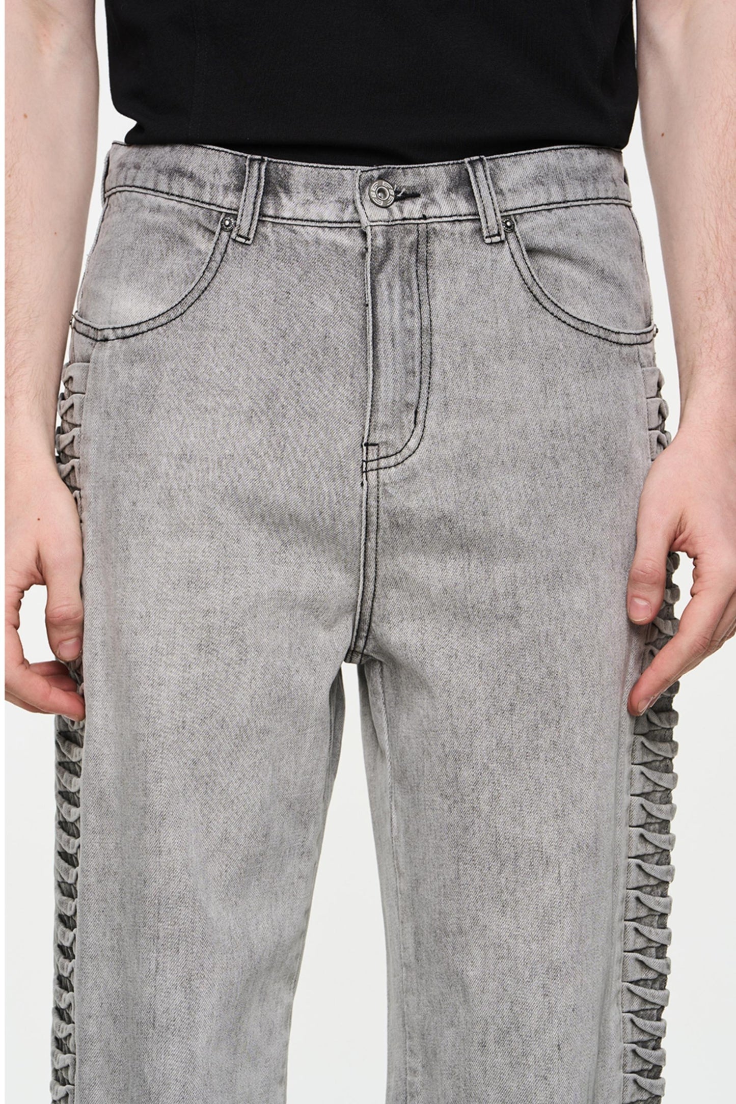 Relaxed Straight Denim Trousers