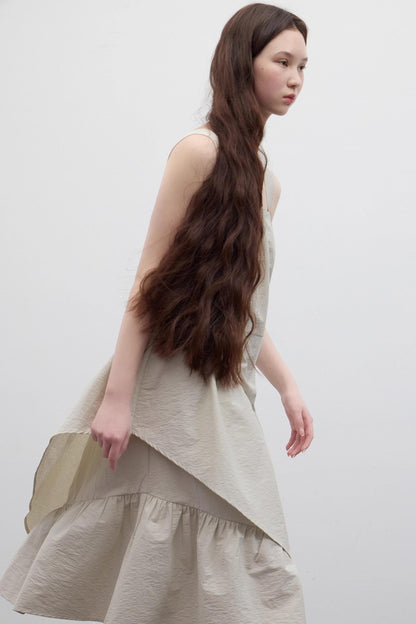 Green Layered Romantic Dress