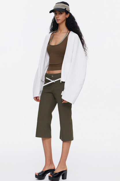 Simple Cocoon Pleated Jacket