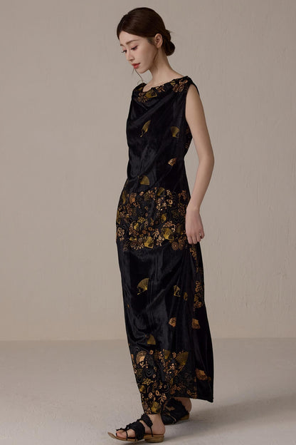 Retro Gold Swing Dress