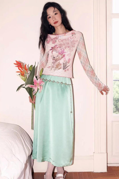 Puppy Pictorial Mesh Top