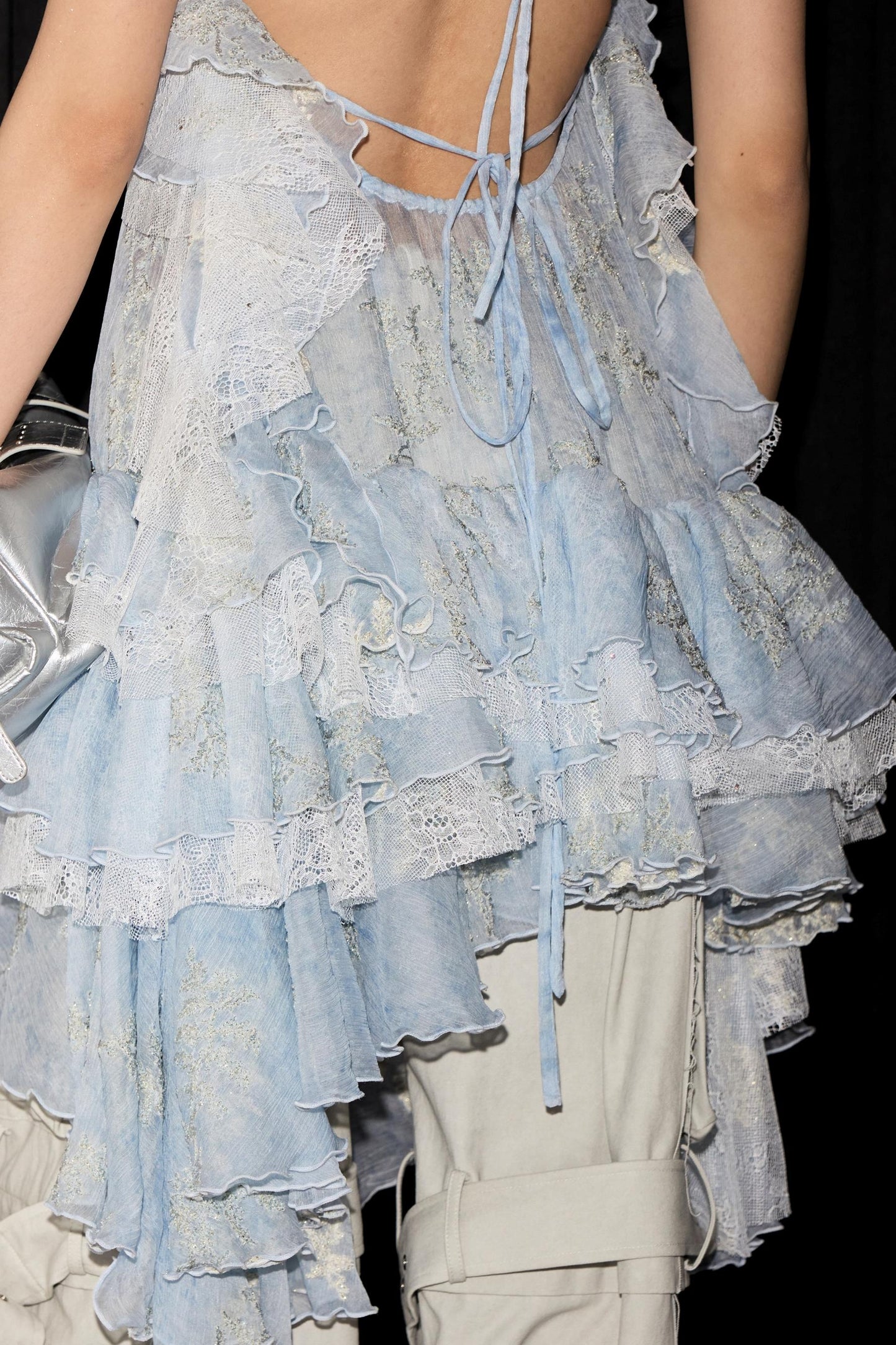 Ruffle Embroidered Skirt Set-Up