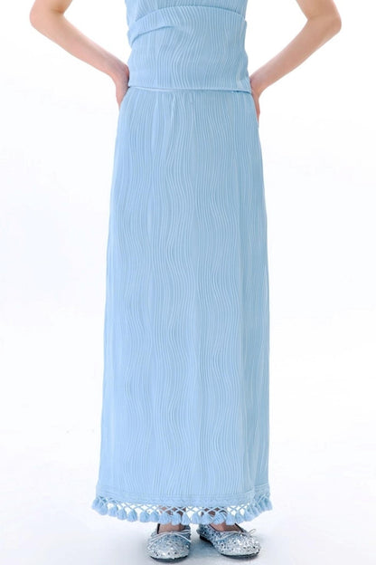 Blues Beach Fringed Vest Set-Up