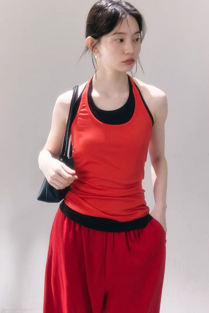 Layered U-Neck Camisole Top