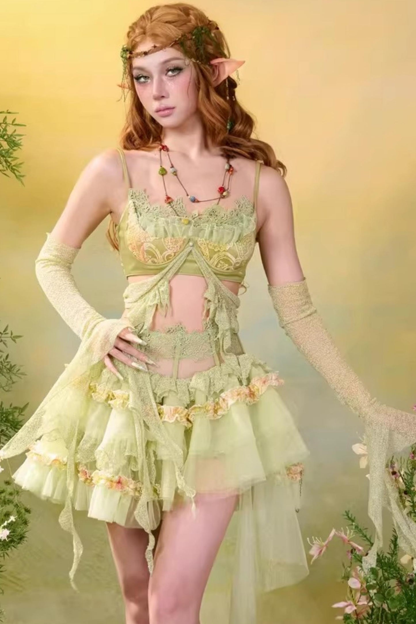 Lace Fairy Camisole Top Set-Up