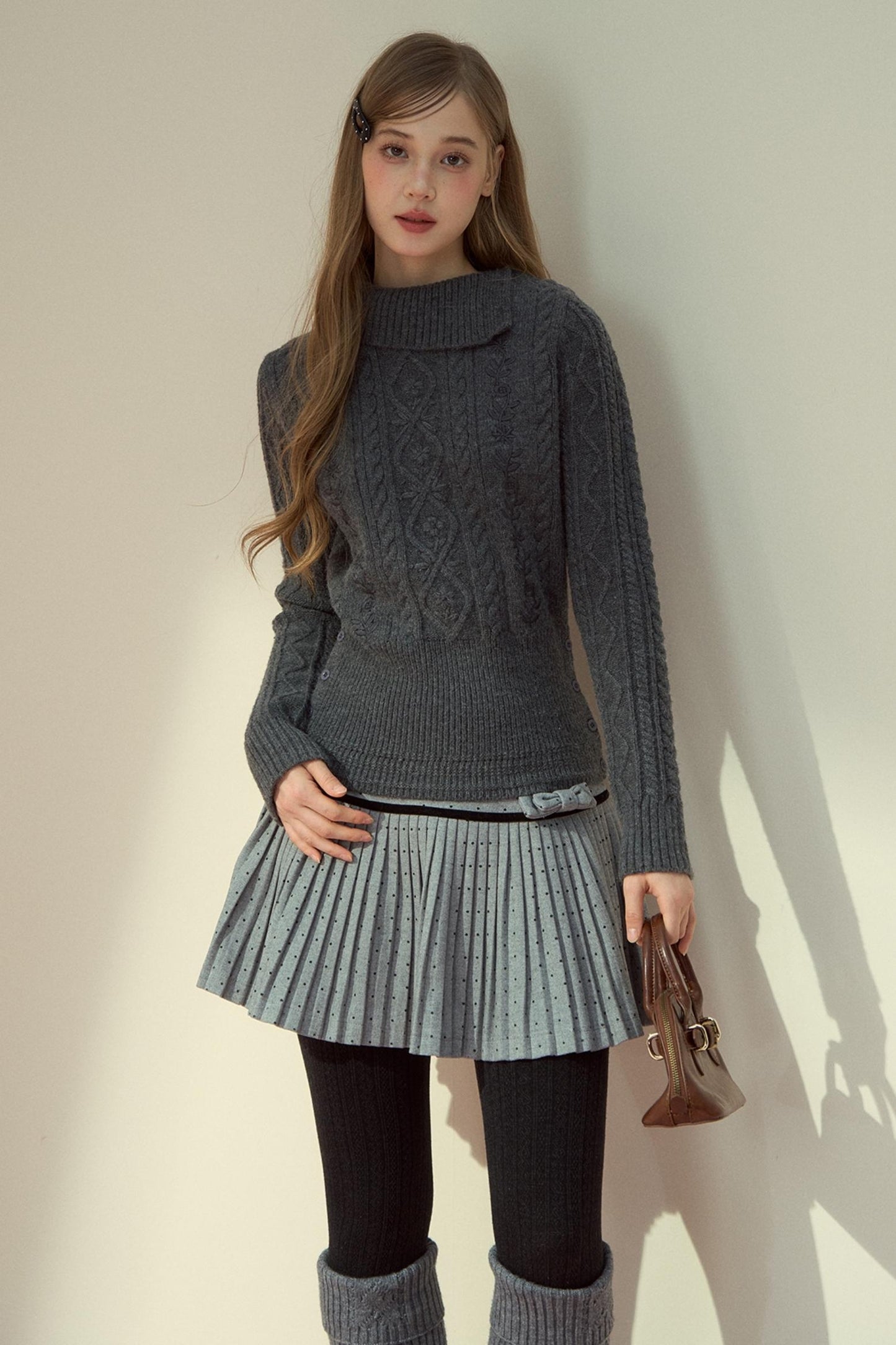 Feminine Line Vintage Knit Top