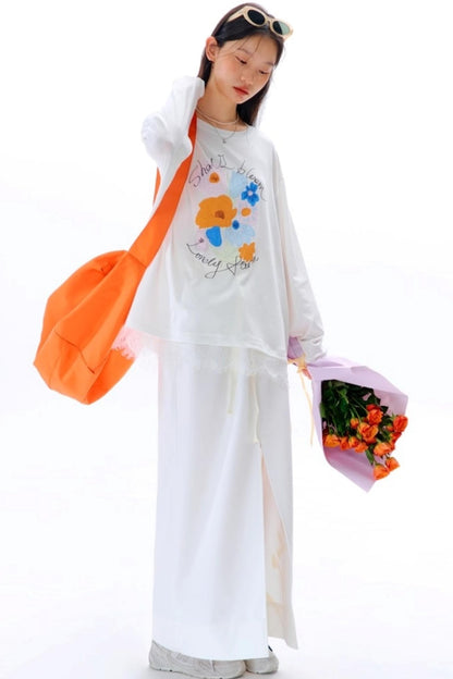 Magnolia Hand-Cranked Appliqué Skirt