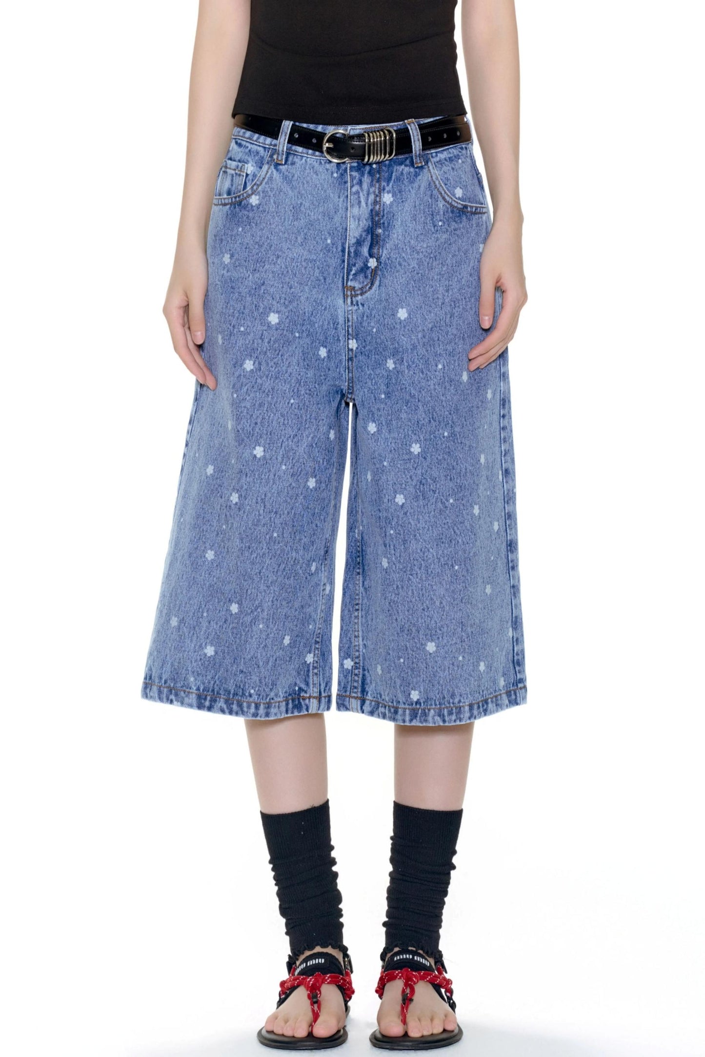 Floral Lace Camisole & Vintage Denim Set-Up