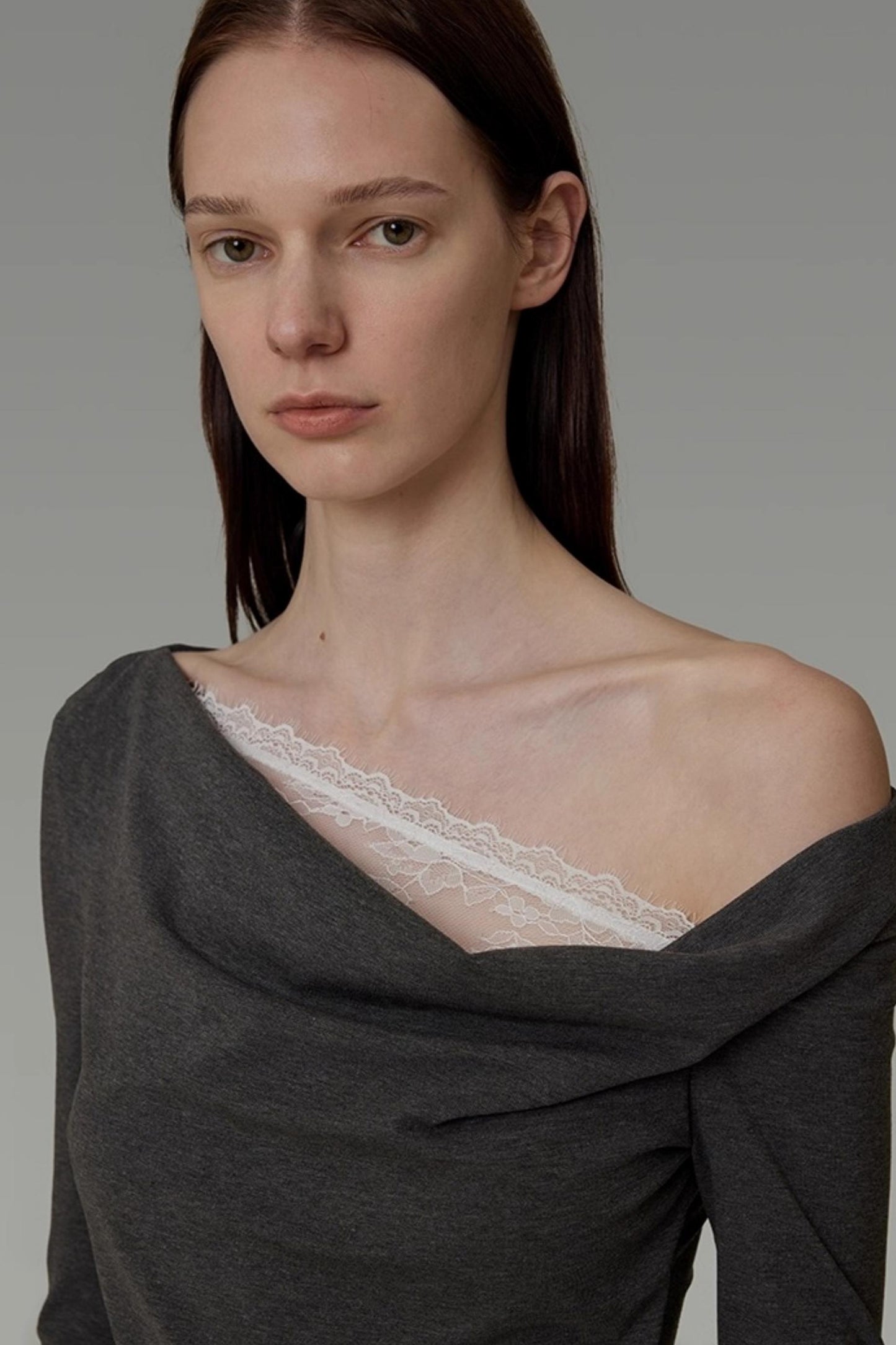 Lace Shoulder Knit Dress