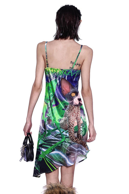 Digital Print Sleeveless Dress