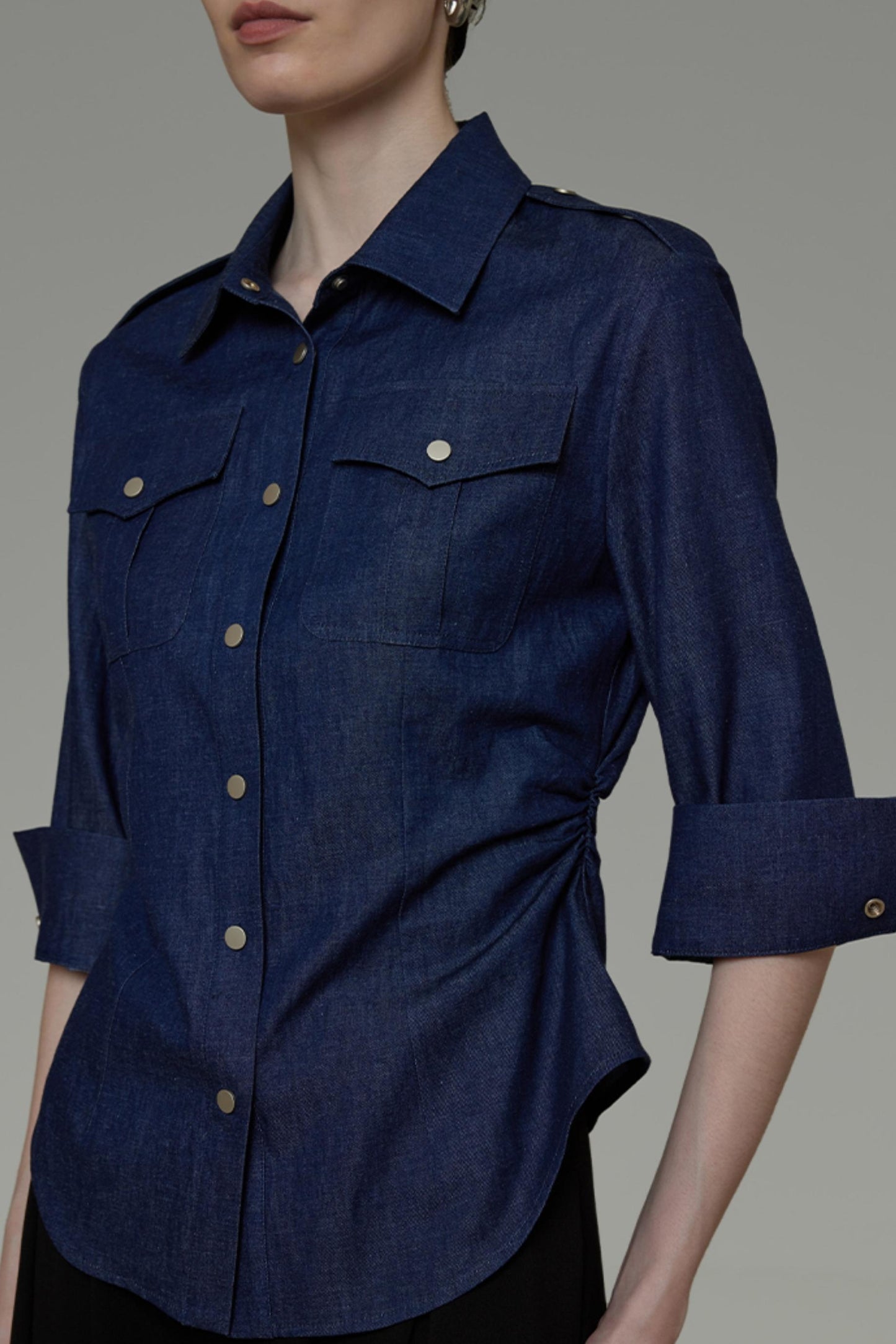 Dark Blue Slim-Fit Shirt