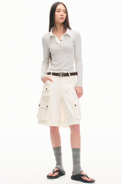 Classic Stripe Polo Top