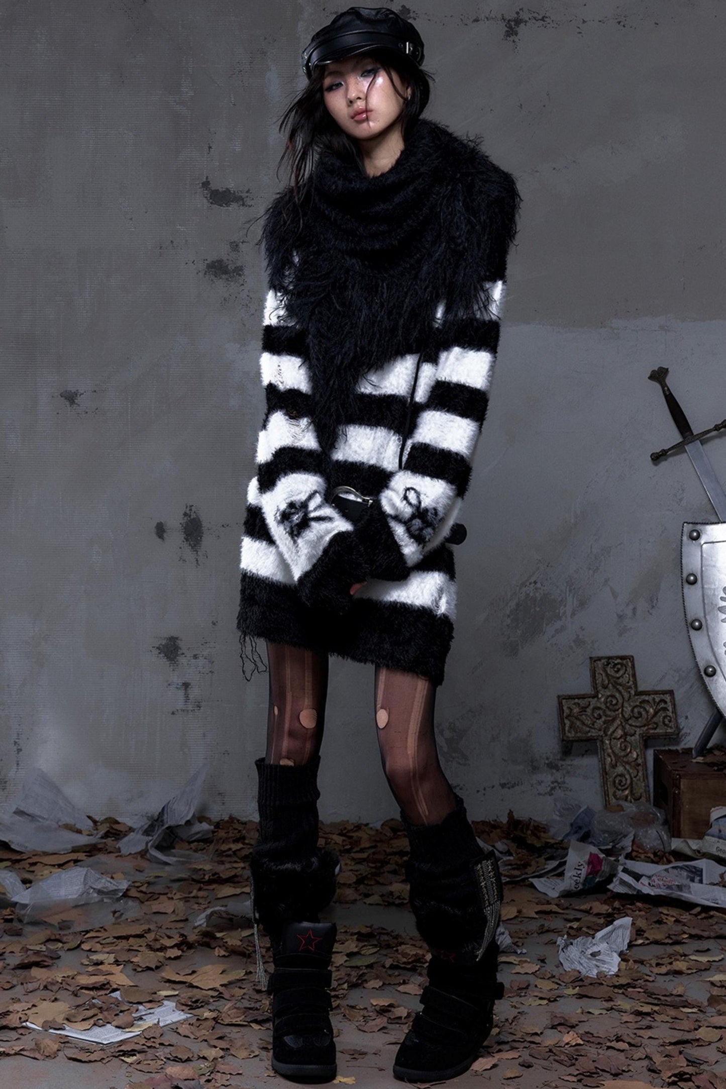 Vintage Fringe Triangle Scarf