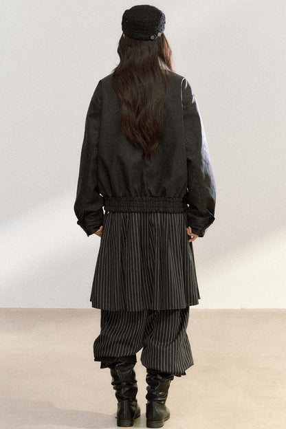 Large Fur Collar Biker Jacket