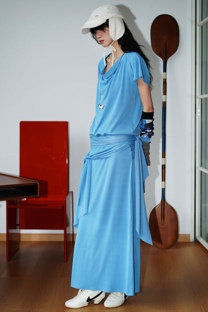 Swing Collar Maxi Dress