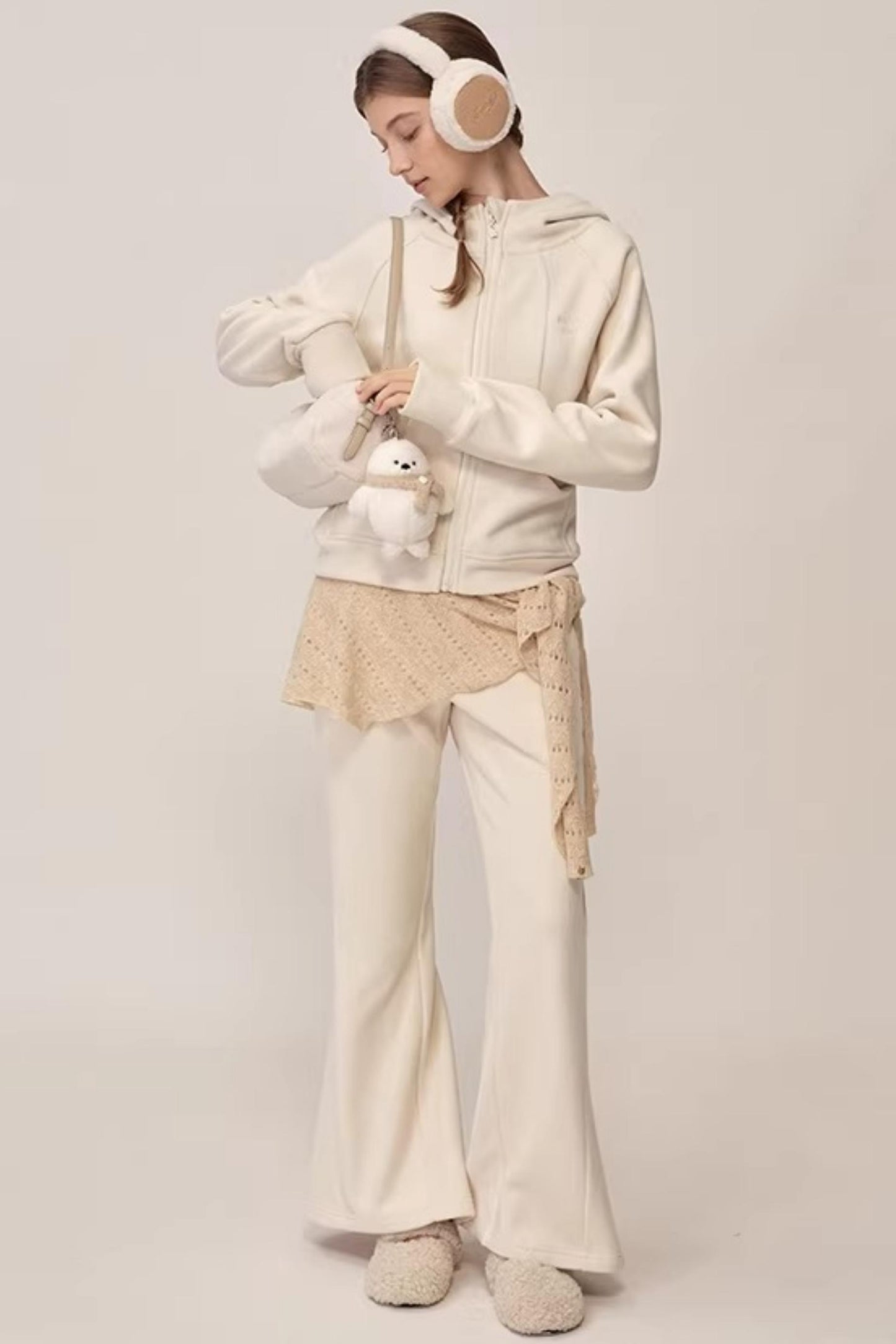 Double-Sided Fleece Hooded Jacket Set-Up