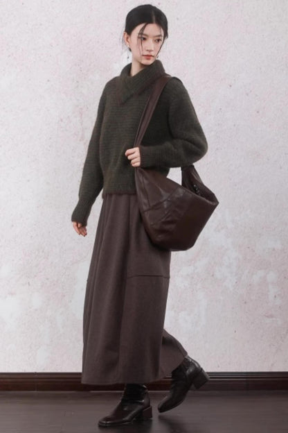 Ingko Vintage Lapel Sweater