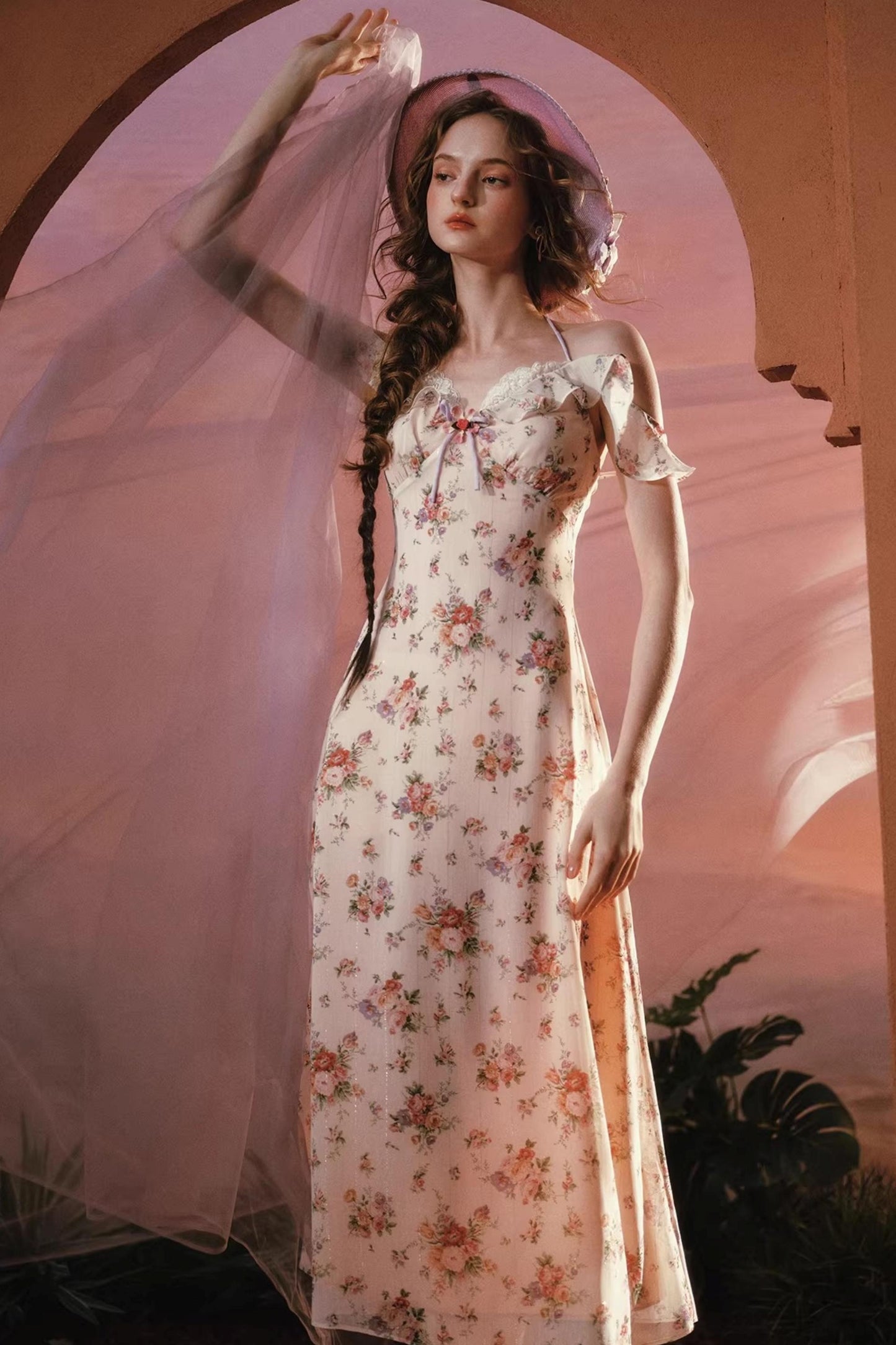 Starry Wisteria Lace Dress